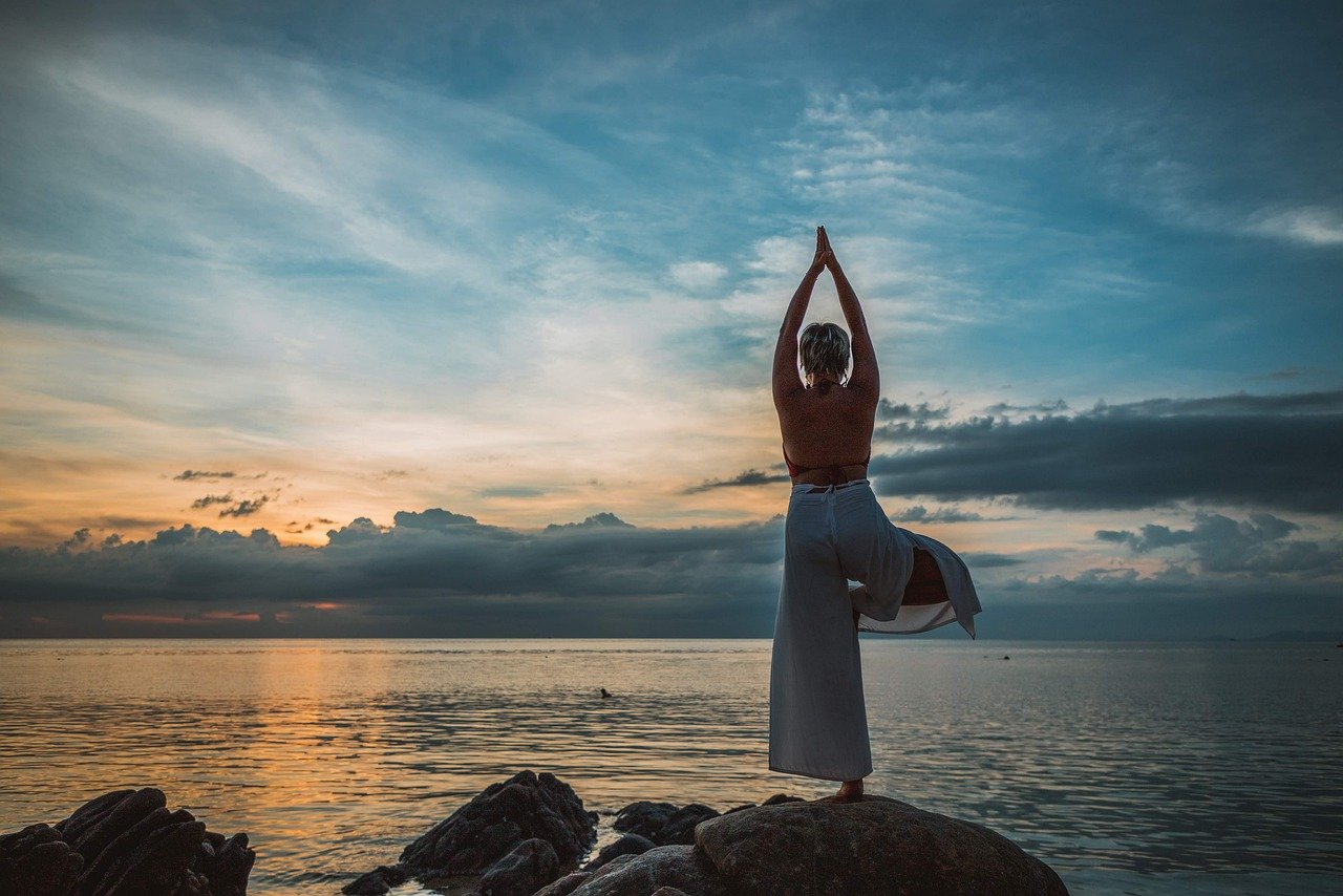 yoga, nature, yoga pose